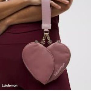 NWT Lululemon pink special edition dual pouch wristlet